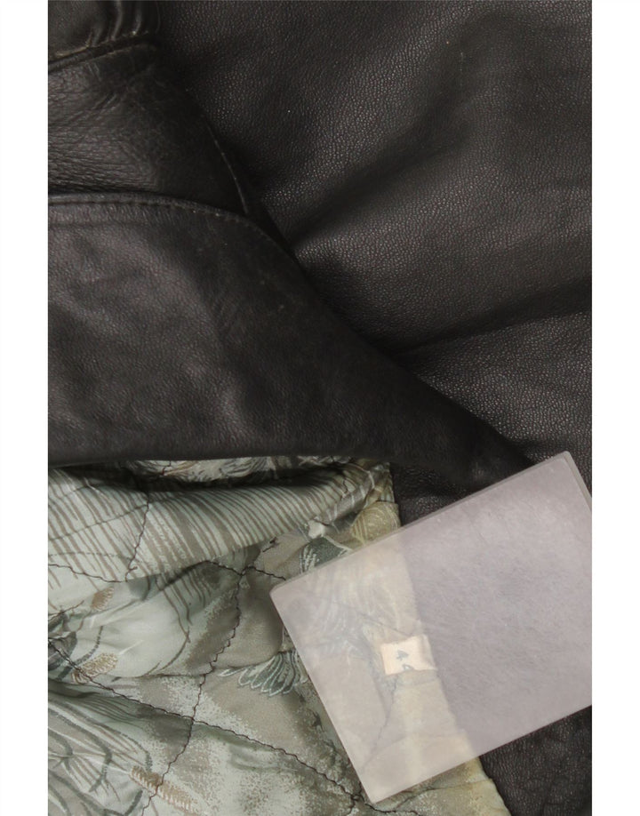 Giacca in pelle vintage da uomo UK 44 2XL Nera