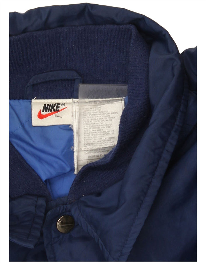 Giacca a vento grafica da uomo Nike UK 42 XL nylon blu navy