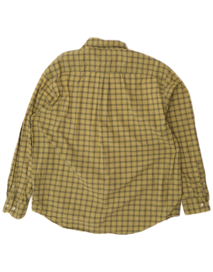 Camicia Gap da uomo vestibilità ampia in cotone a quadri giallo medio