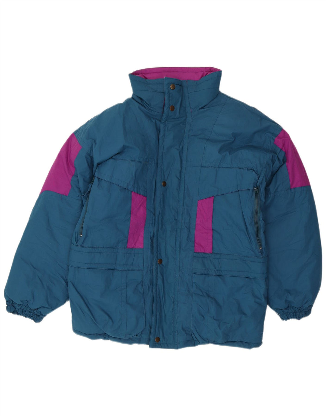 Giacca imbottita da uomo dal taglio ampio BRUGI UK 36 Small Blue Colourblock