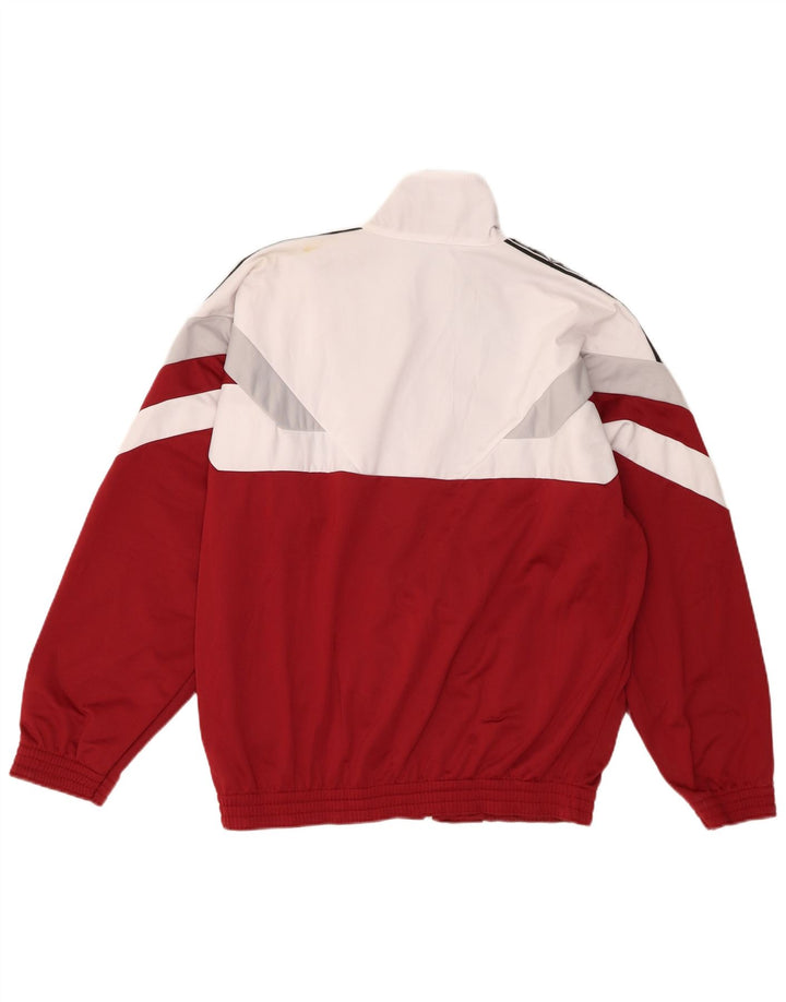 Errea Giacca da tuta grafica da uomo grande color block bordeaux