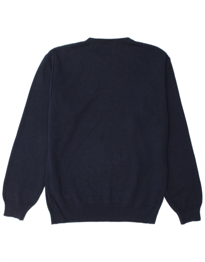NAUTICA Maglione girocollo da uomo grande in cotone blu navy