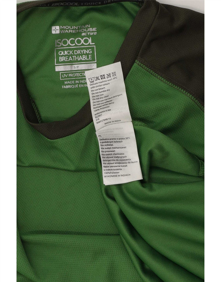 T-shirt IsoCool da uomo Mountain Warehouse Top Small Green Colourblock