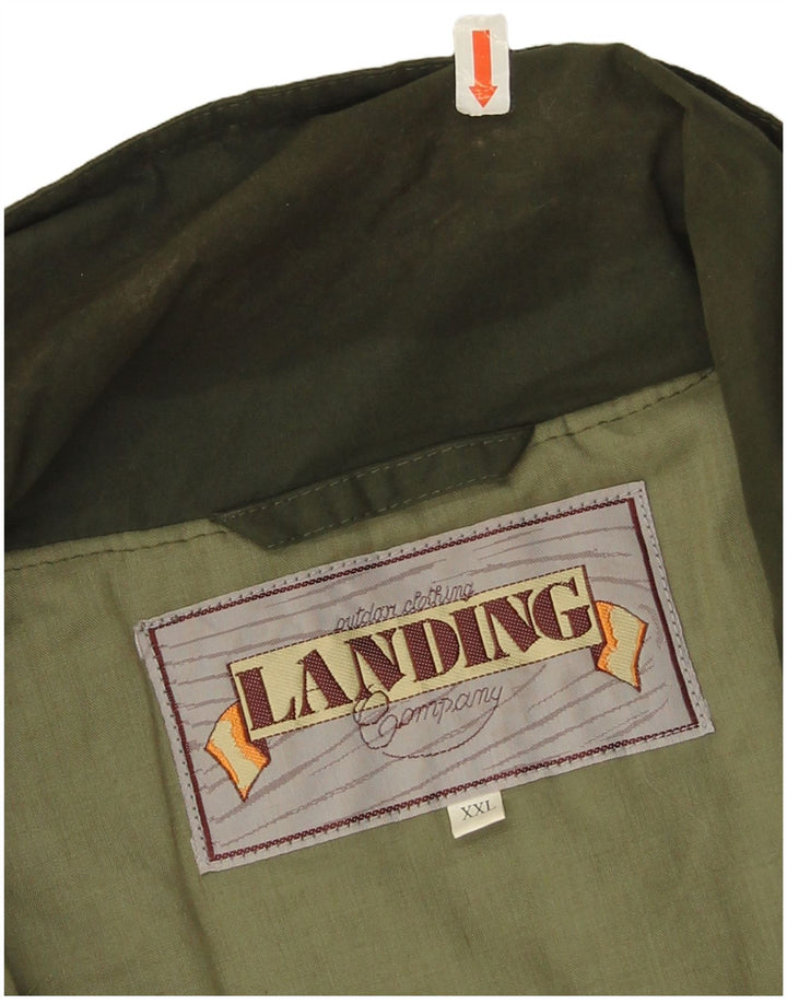 Gilet pratico da uomo vintage UK 44 2XL Poliestere kaki