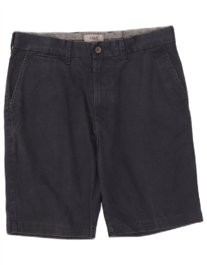 Pantaloncini chino da uomo Marks & Spencer W32 cotone blu navy medio