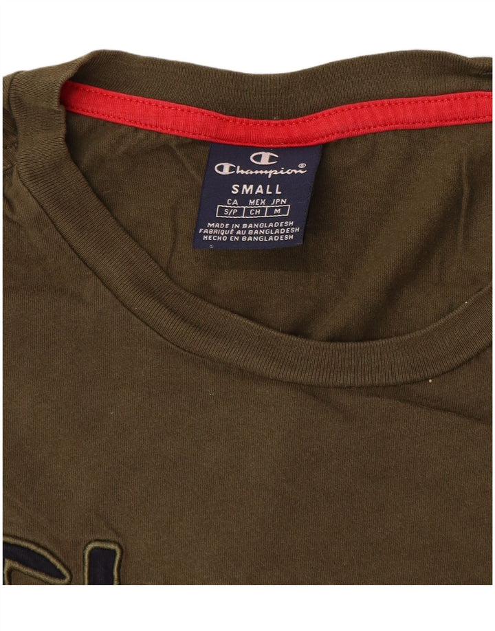 T-shirt grafica oversize da donna Champion Top UK 10 Small Khaki