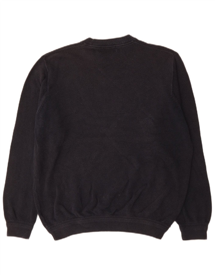 Maglione maglione girocollo da uomo Marks & Spencer blu Harbour blu navy medio