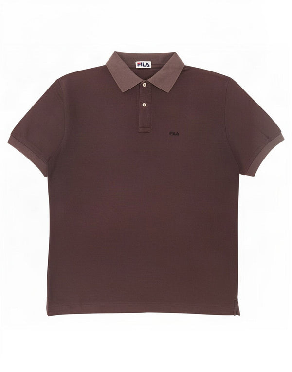 Polo da uomo Fila Large in cotone nero