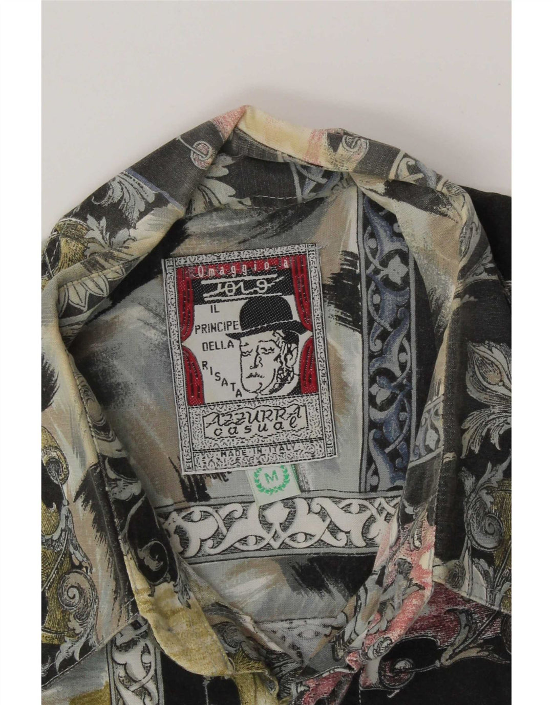 Camicia vintage da uomo patchwork medio multicolore