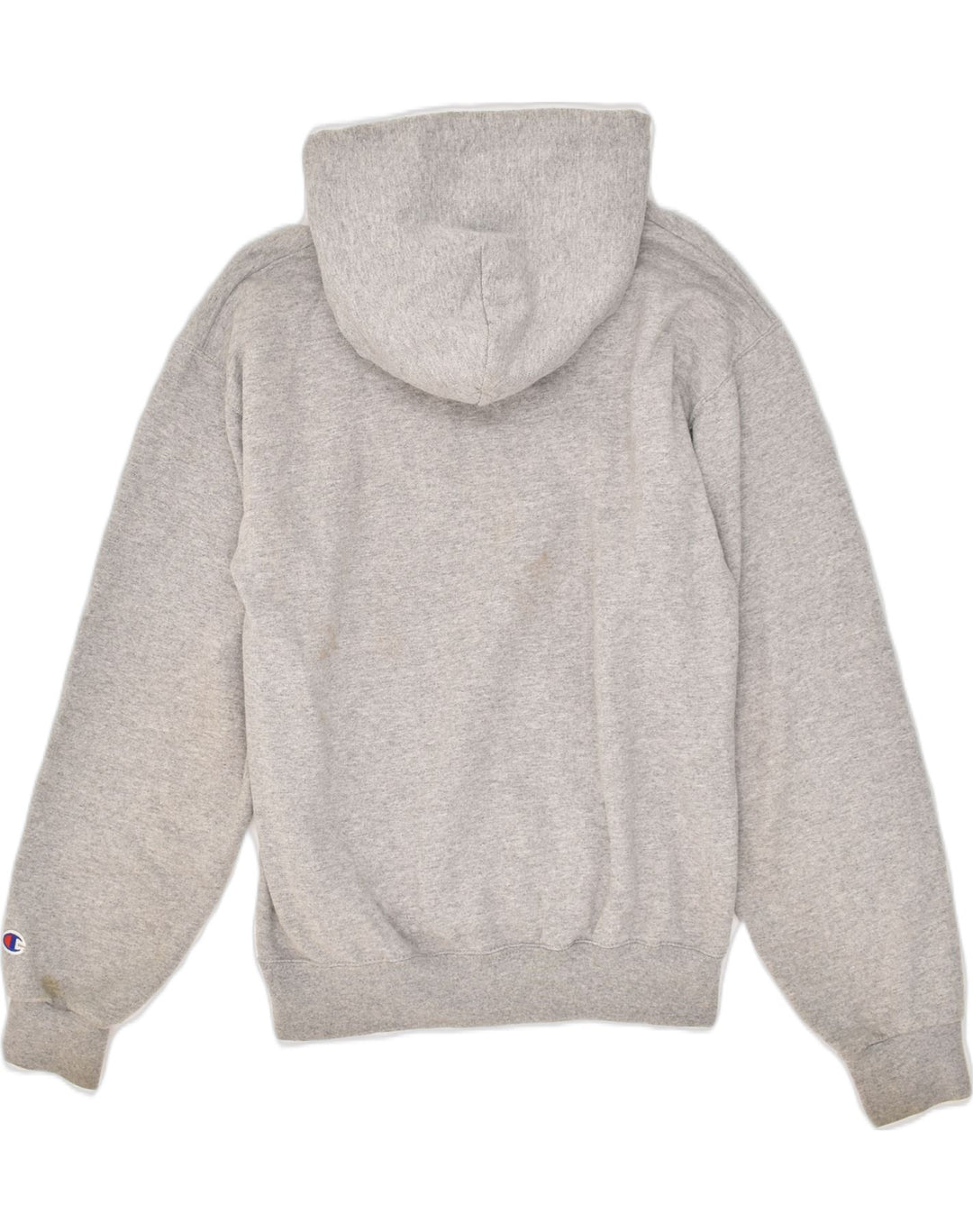 CHAMPION Mens Graphic Hoodie Jumper Small Grey Cotton Vintage Champion and Second-Hand Champion from Messina Hembry 