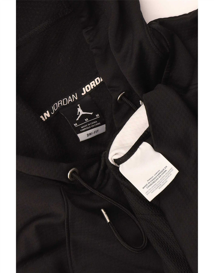 Felpa con cappuccio e zip Jordan Dri Fit da uomo, poliestere color block medio nero