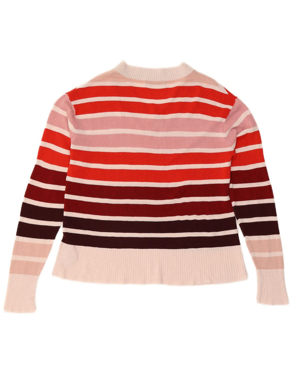 Maglione maglione con scollo a V da donna Marks & Spencer UK 12 medio multicolore