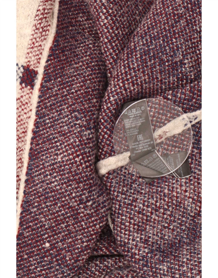 Maglione cardigan lungo oversize da donna Marks & Spencer UK 10 piccolo grigio