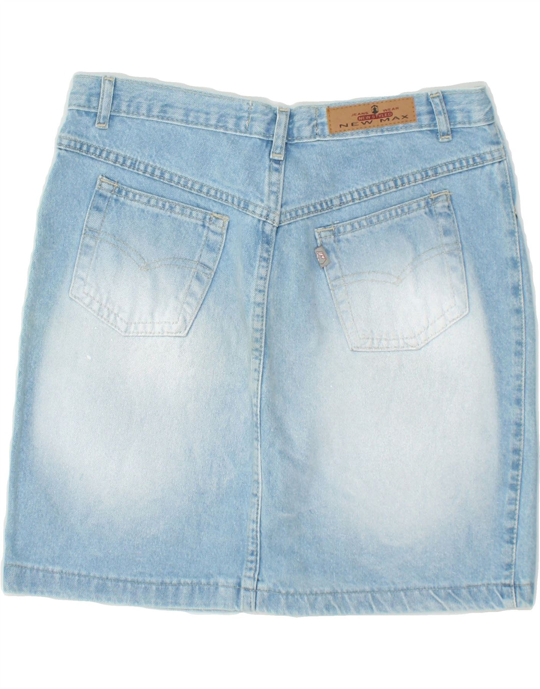 VINTAGE Womens Denim Skirt IT 42 Medium W28 Blue Cotton | Vintage Vintage | Thrift | Second-Hand Vintage | Used Clothing | Messina Hembry 