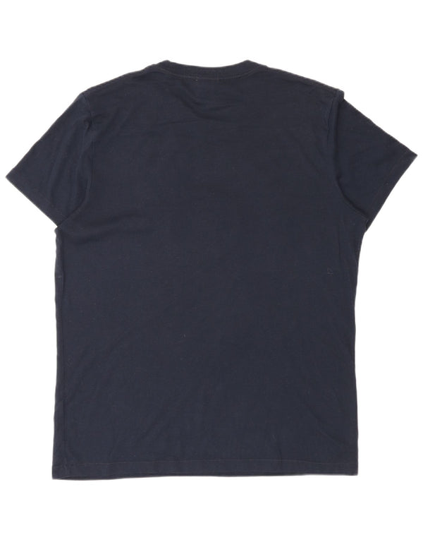 Abercrombie & Fitch T-shirt grafica da uomo con vestibilità muscolare, taglia grande, blu navy