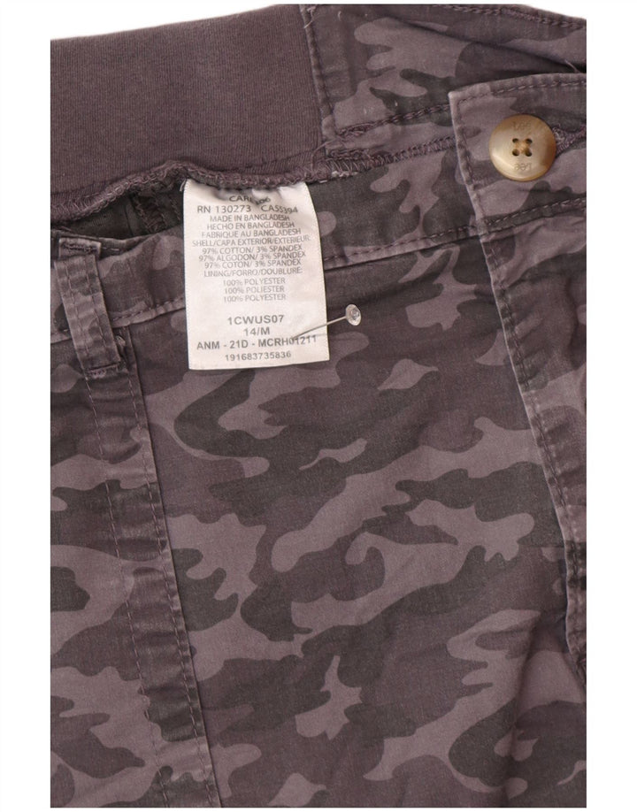Gonna pantalone LEE da donna US 14 XL in cotone mimetico grigio