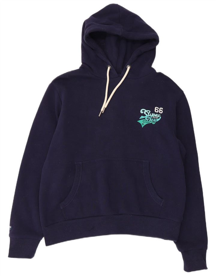 Felpa con cappuccio grafica da uomo Superdry 2XL cotone blu navy