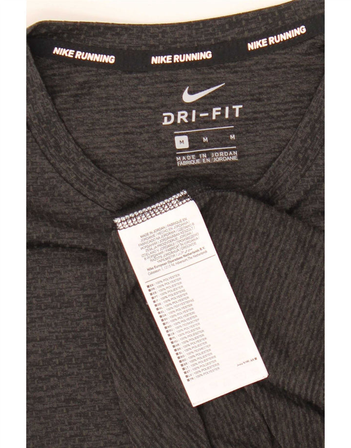 T-shirt Nike da uomo Dri Fit, top in poliestere color block medio kaki