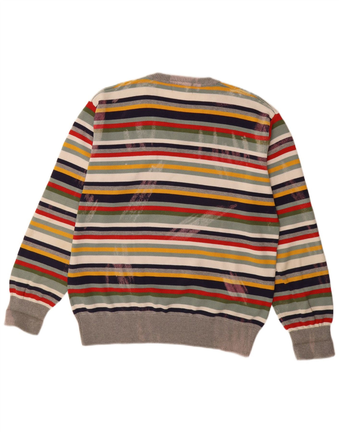 JACK & JONES Maglione da uomo con scollo a V grafico 2XL a righe multicolore