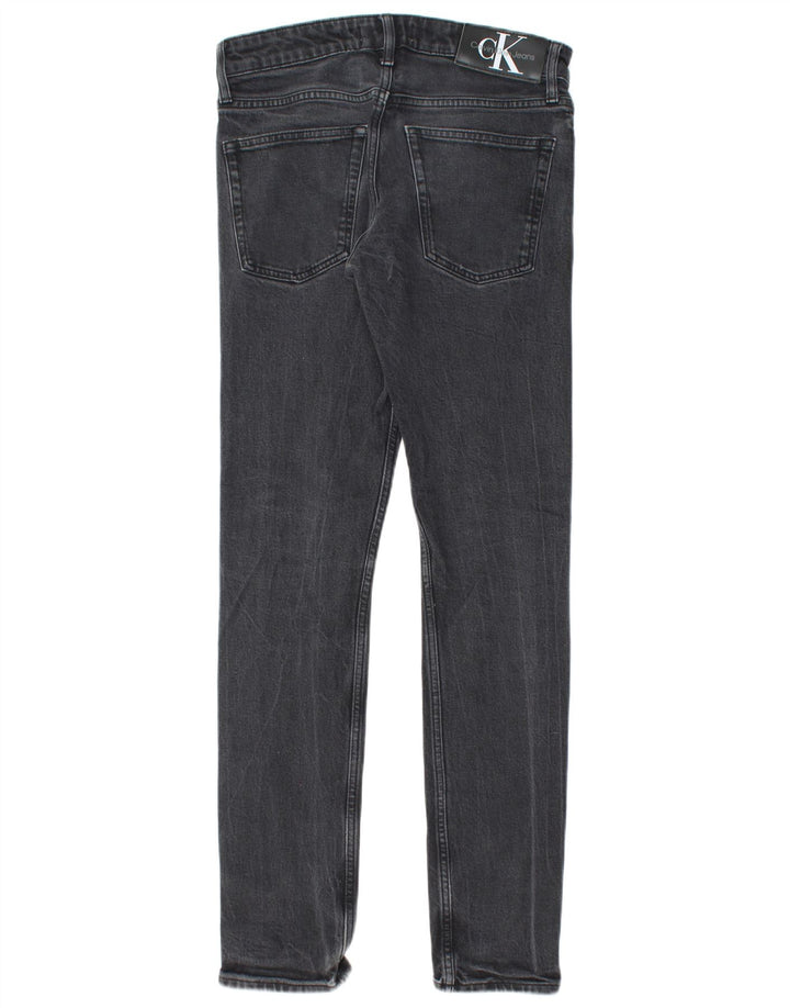 Jeans slim invecchiati da uomo Calvin Klein W29 L32 cotone nero