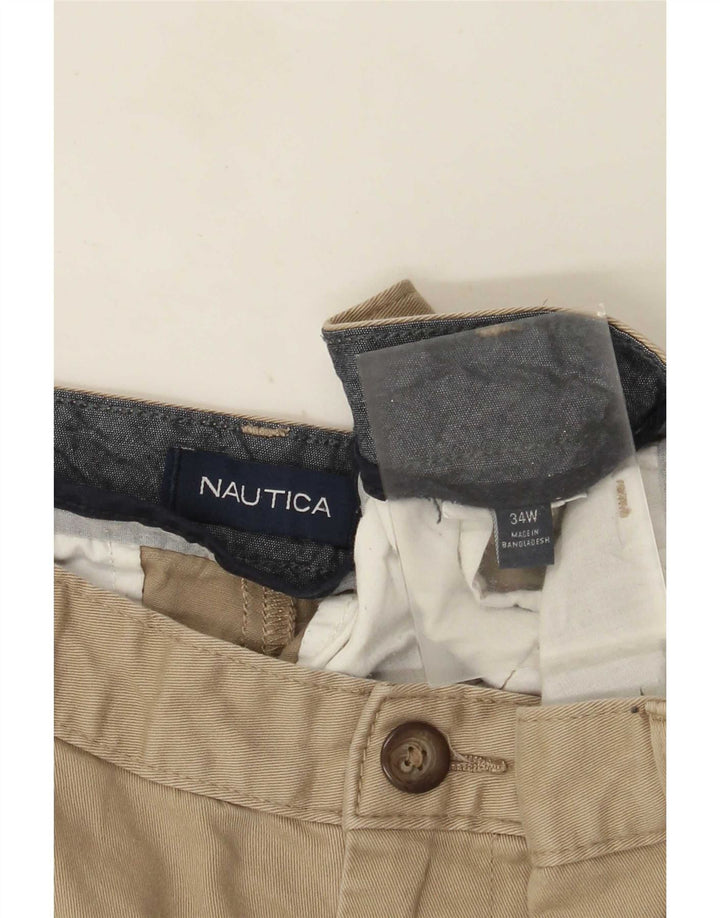 Pantaloncini chino da uomo Nautica W34 Large Beige