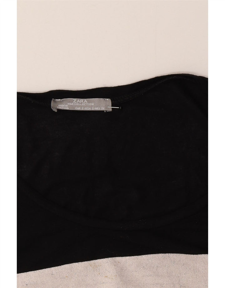 T-shirt grafica da donna Zara Top UK 10 piccola nera