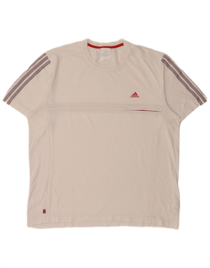 T-shirt da uomo Adidas Top XL in cotone bianco