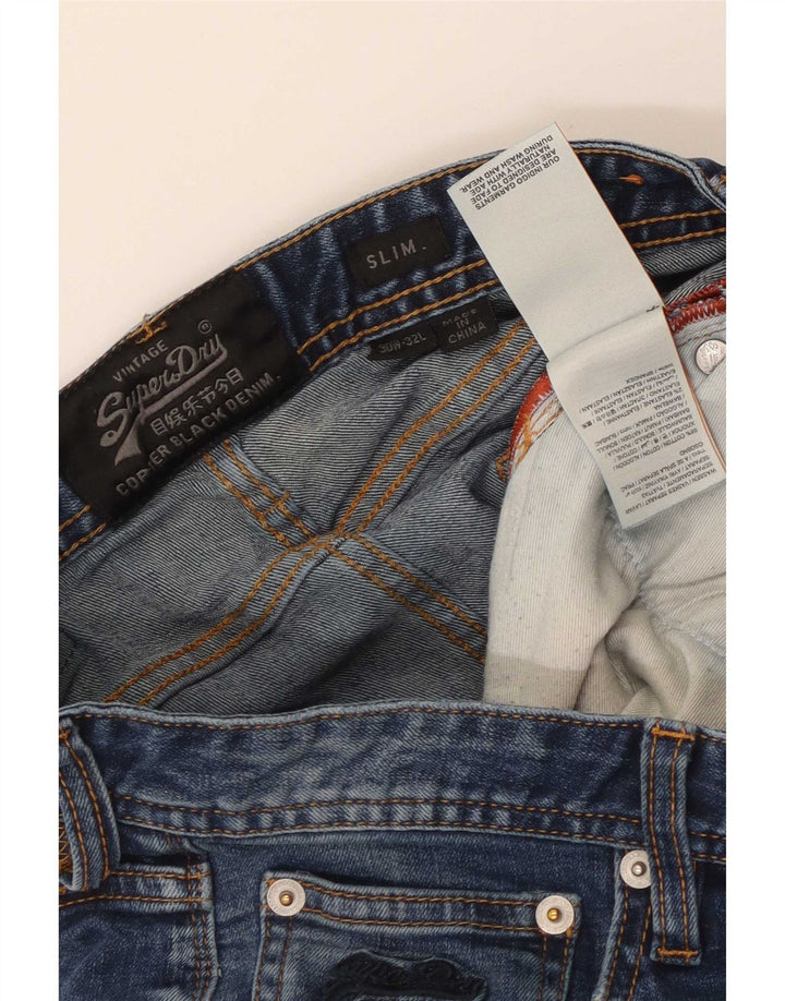 Superdry Jeans slim da uomo W30 L32 blu cotone
