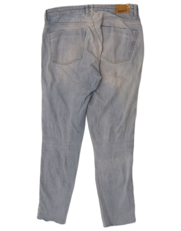 Jeans slim da donna Zara EU 38 Small W28 L27 Blu Colourblock