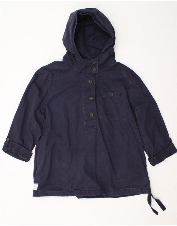 JOULES Womens Oversized Hooded Bomber Jacket UK 16 Large  Navy Blue