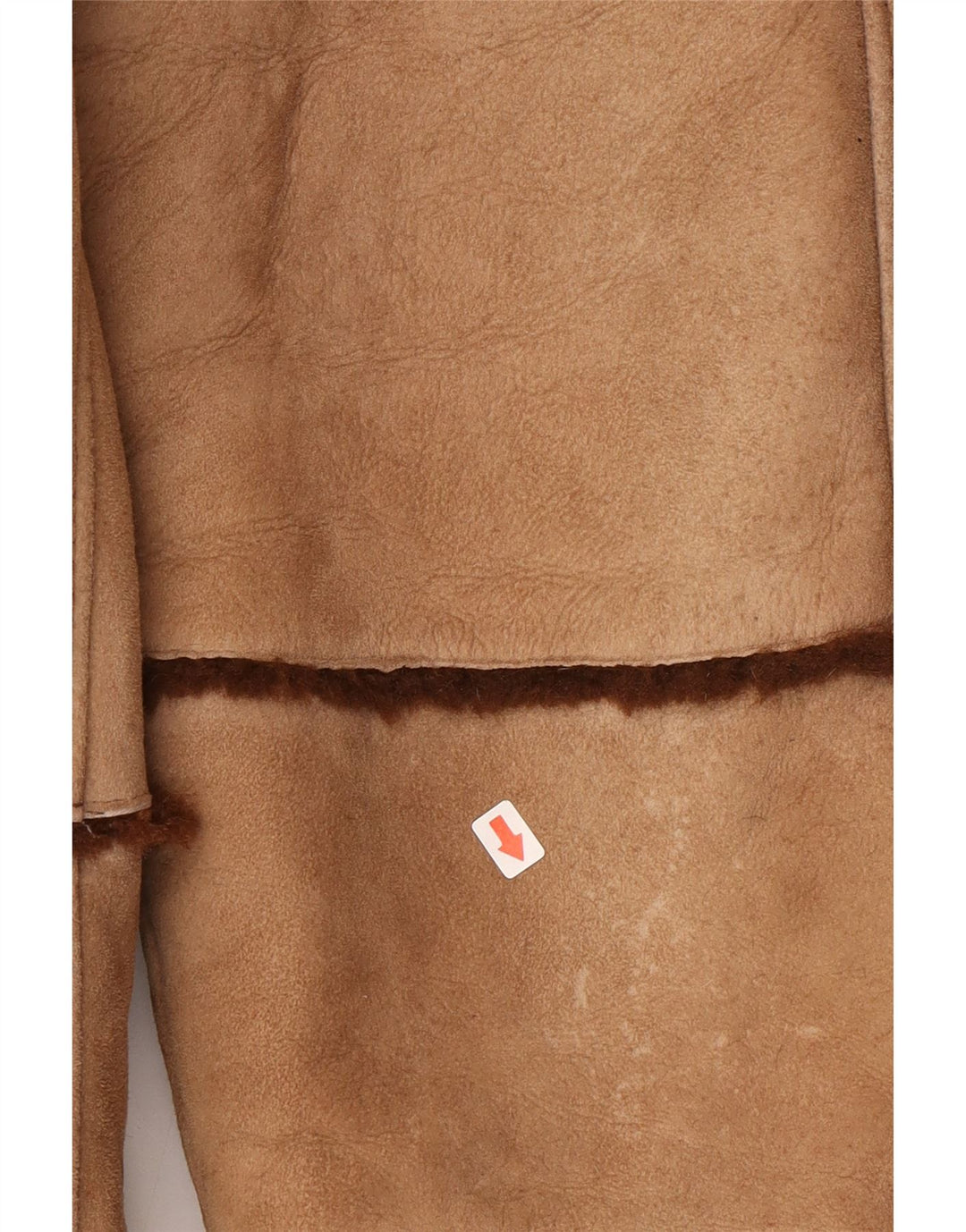 Cappotto in shearling vintage da donna UK 16 grande beige