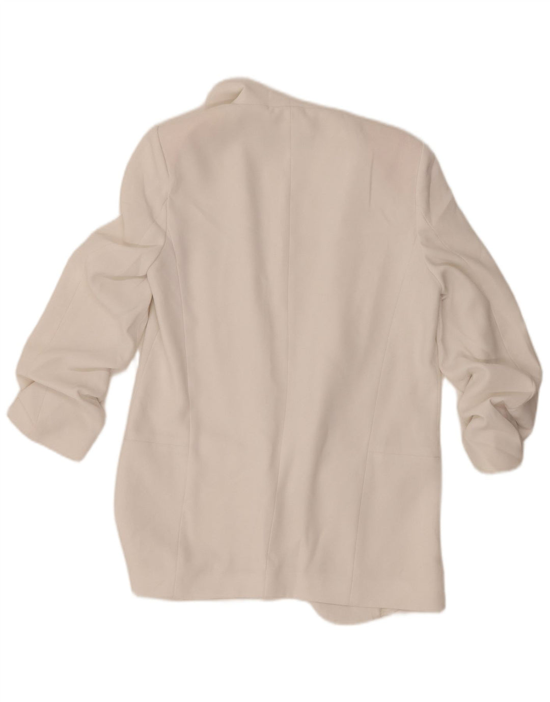 Giacca blazer aperta da donna con maniche a 3/4 Zara UK 10 piccola bianca