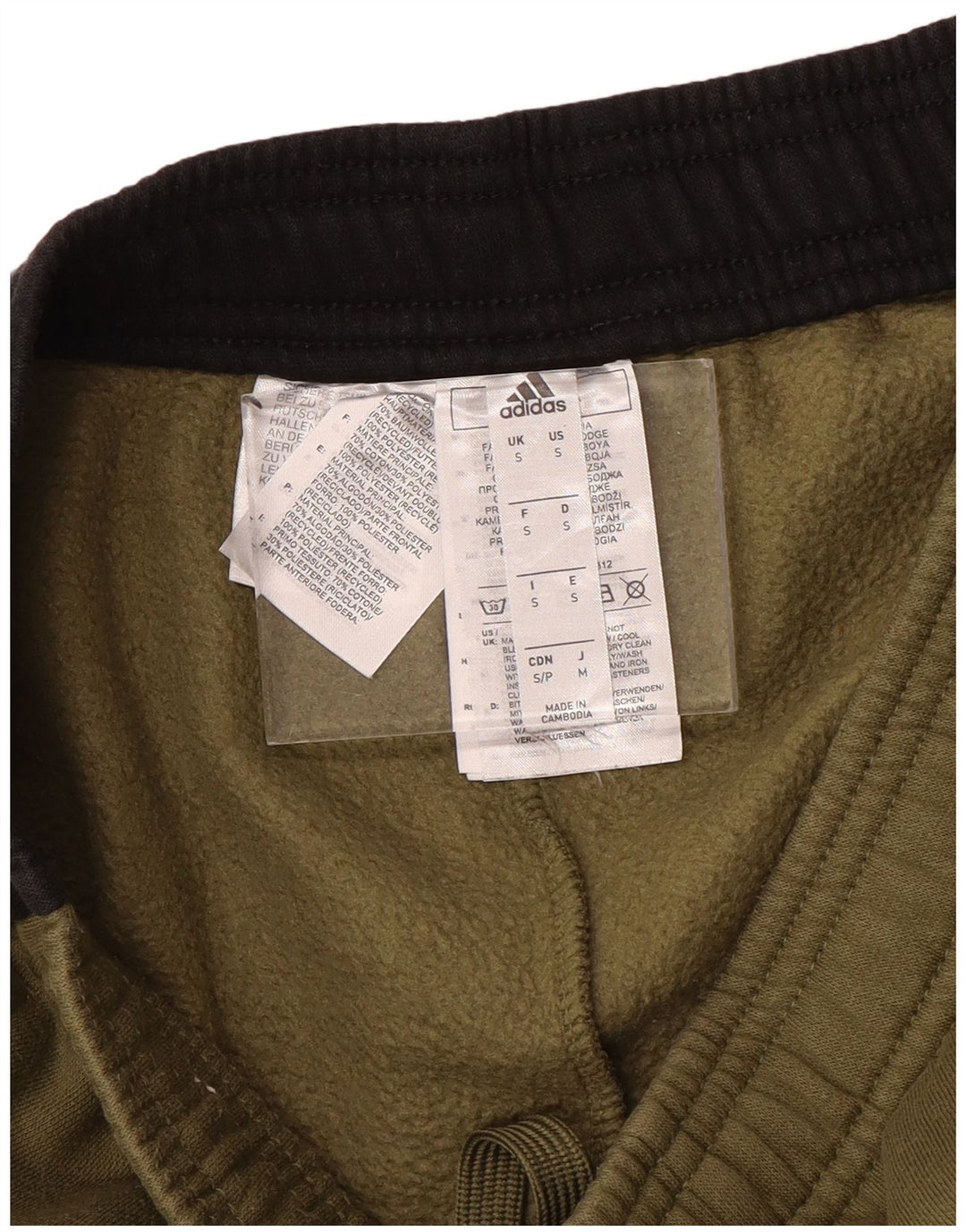 Pantaloni da tuta da uomo ADIDAS piccoli in cotone kaki