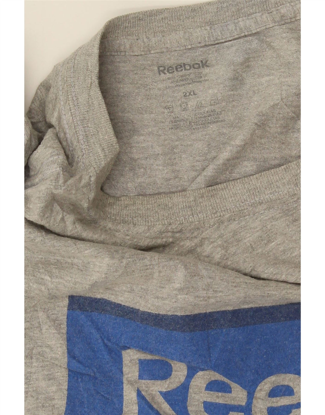 T-shirt grafica da uomo REEBOK Top 2XL grigio chiazzato