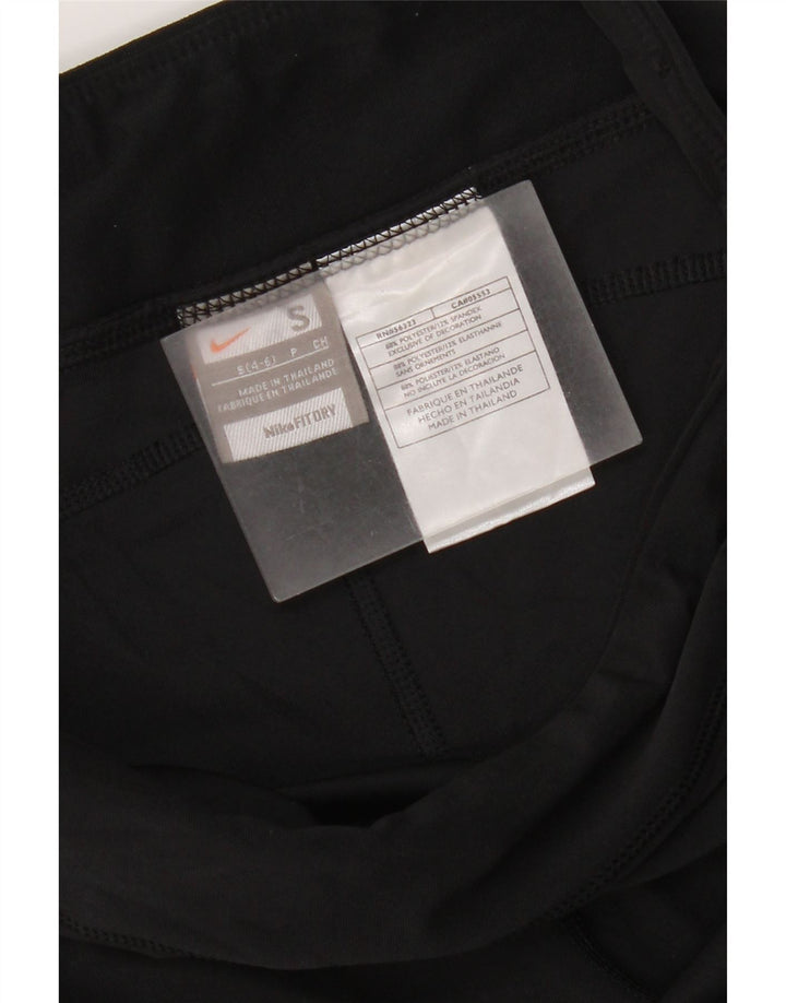 Pantaloni della tuta Nike Capri da donna US 4/6 Small Nero Poliestere