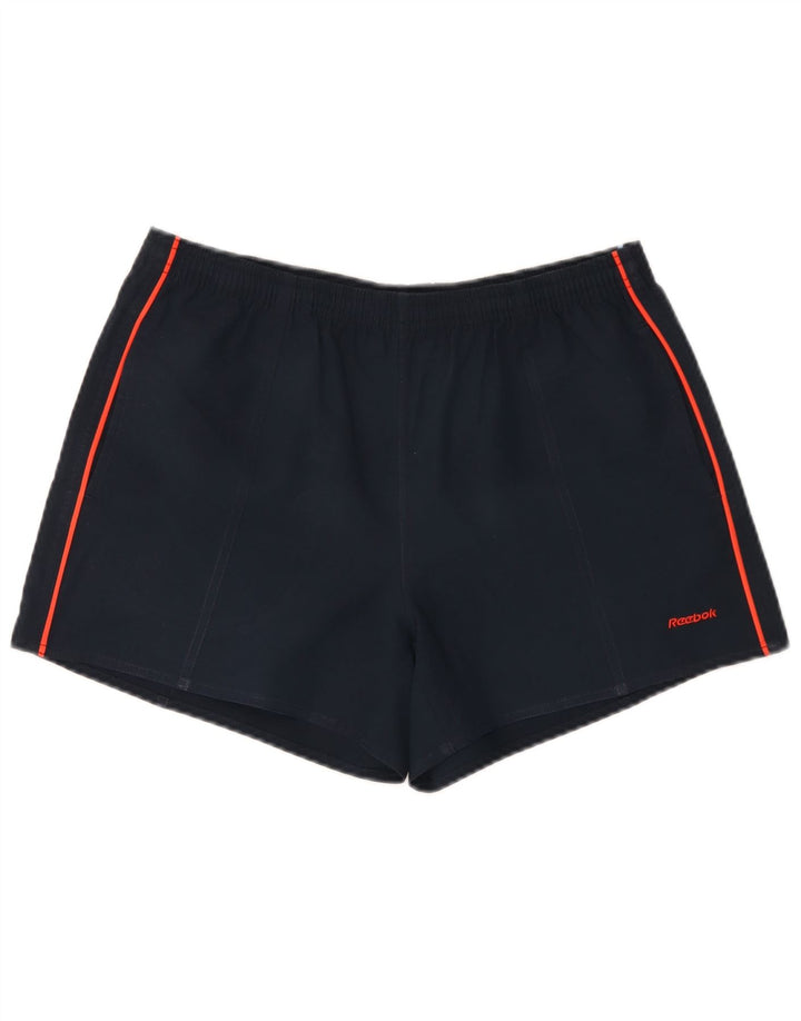 Pantaloncini sportivi Reebok da donna UK 12 Medium Blu Navy Poliestere