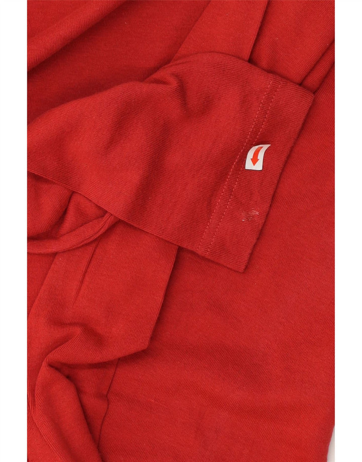Replay Top grafico da uomo a maniche lunghe XL in cotone rosso