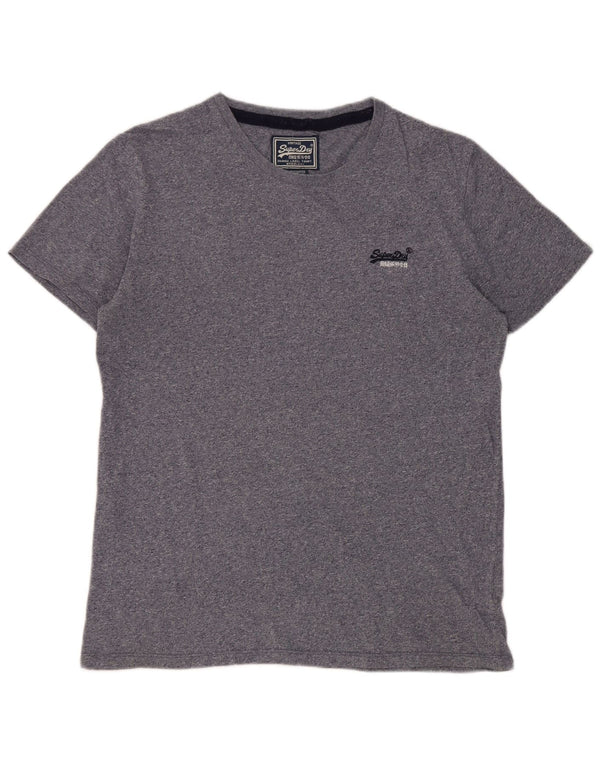 T-shirt da uomo Superdry Top XL in cotone chiazzato blu navy