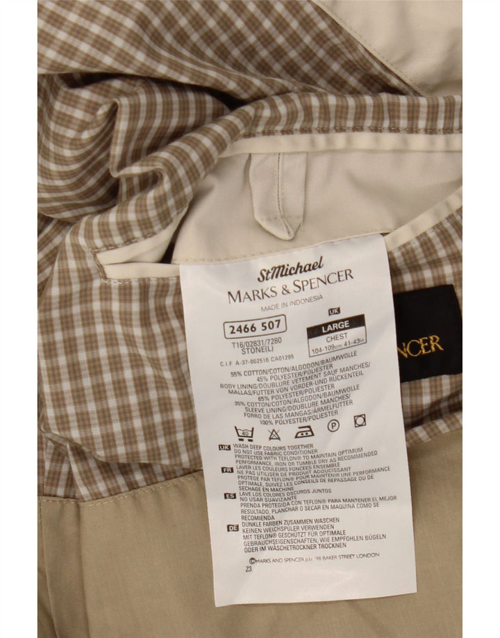 Giubbotto bomber da uomo Marks & Spencer UK 40 grande cotone beige