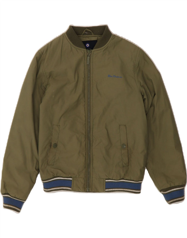 BEN SHERMAN Boys Bomber Jacket 10-11 Years Green Cotton Vintage Ben Sherman and Second-Hand Ben Sherman from Messina Hembry 