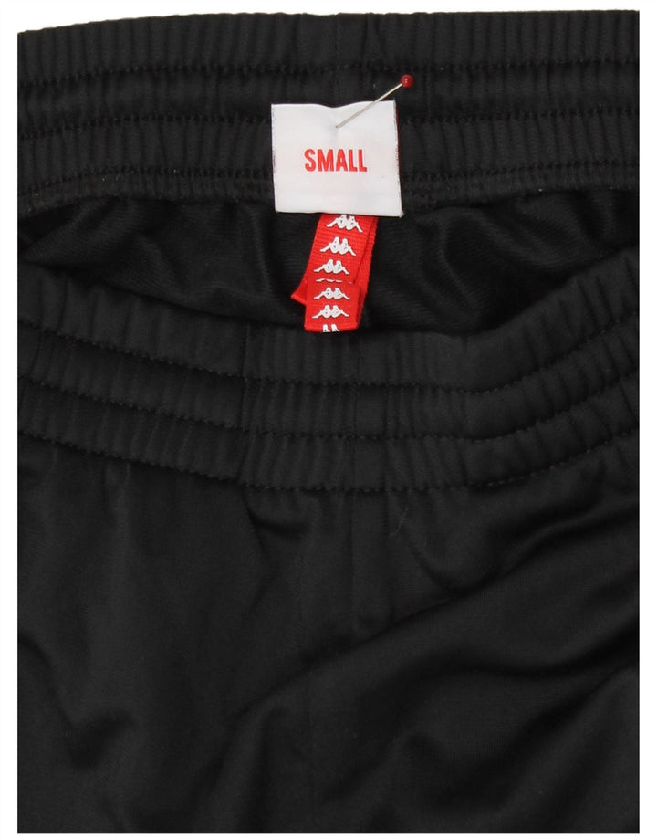 Pantaloni da tuta con grafica Kappa da uomo piccoli in poliestere nero