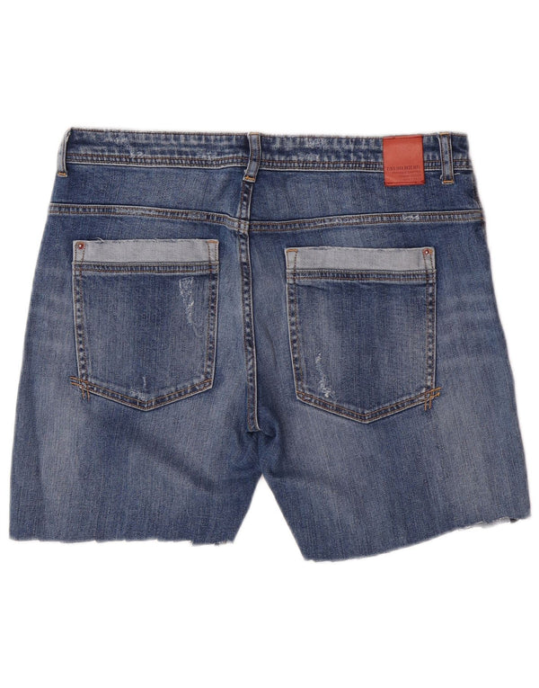 Pantaloncini di jeans da donna Zara EU 40 medi W30 blu floreale
