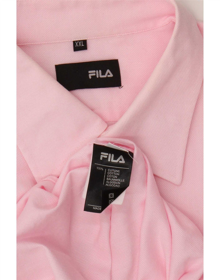 Camicia Fila Uomo 2XL Cotone Rosa