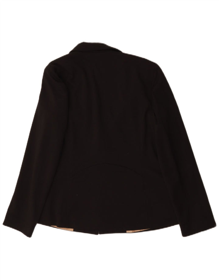 Giacca blazer da donna a 1 bottone Oasis UK 12 poliestere nero medio