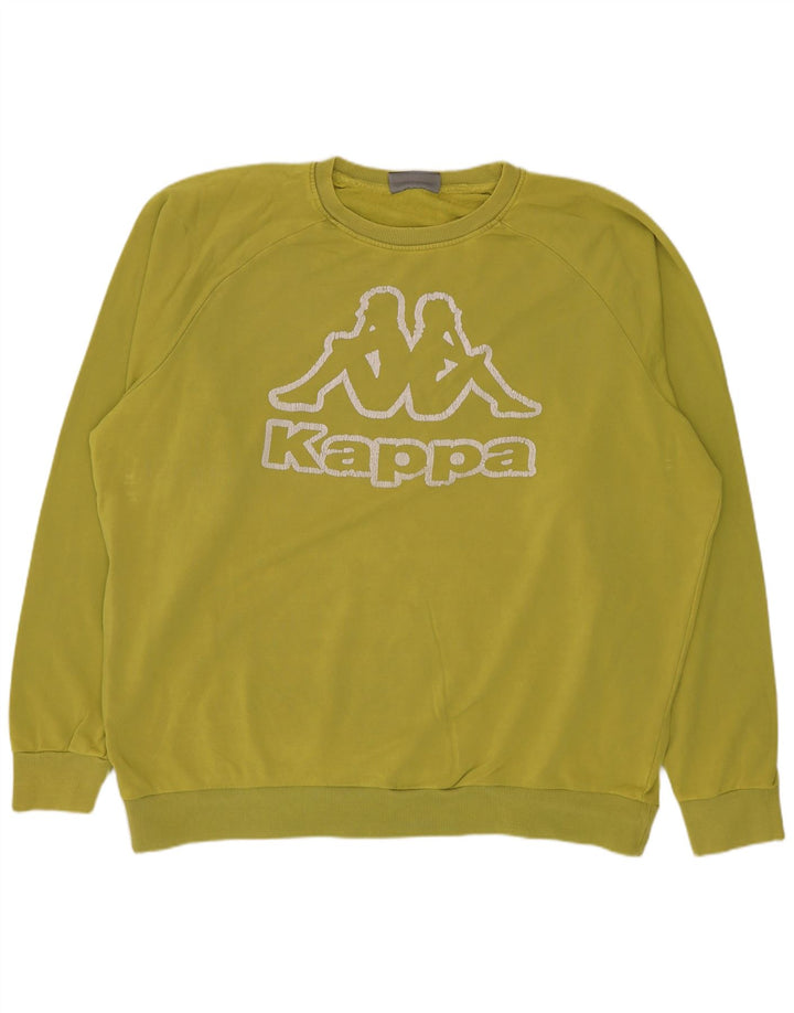 Felpa grafica da uomo KAPPA maglione 2XL cotone verde