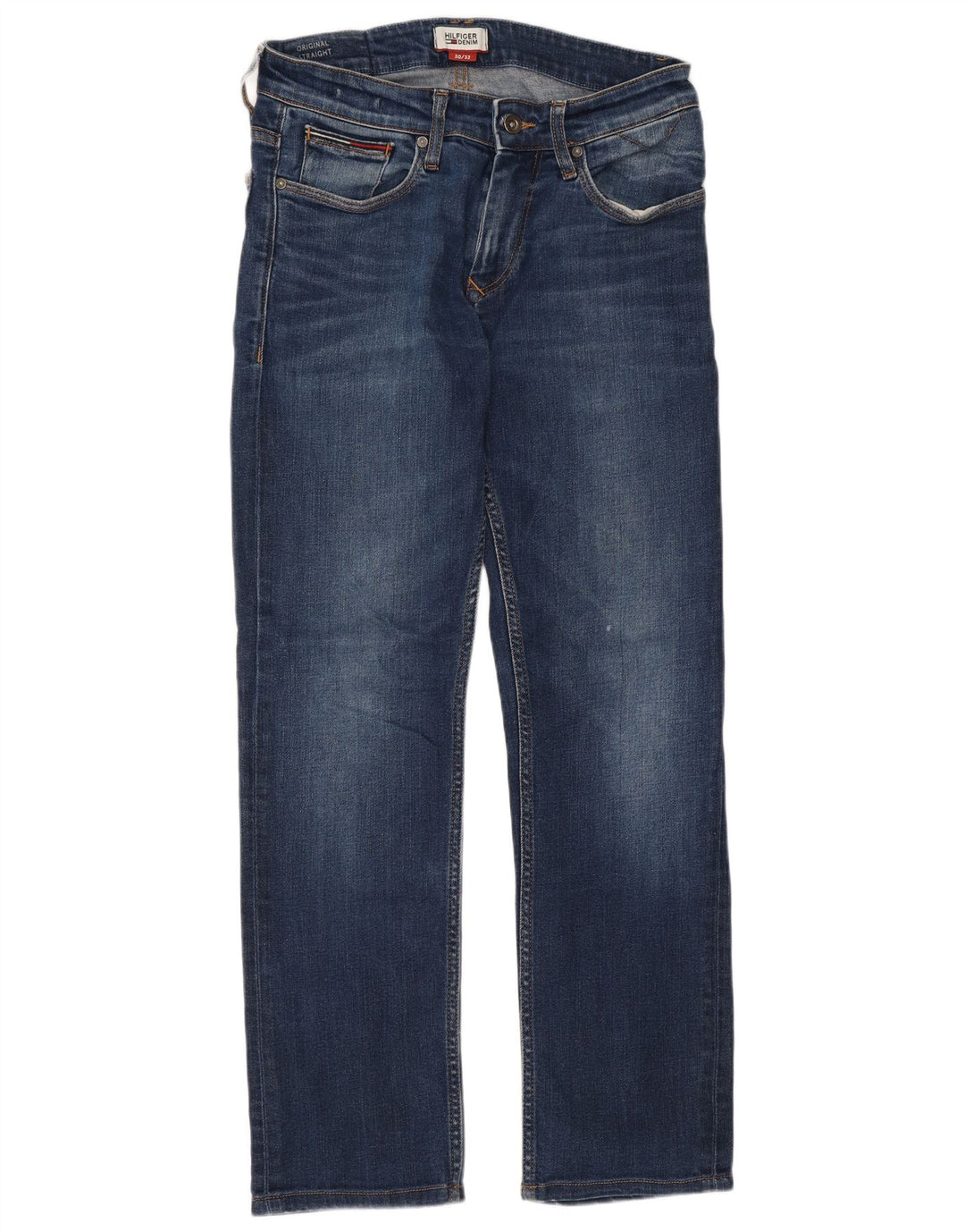 Jeans dritti da donna Tommy Hilfiger W30 L28 cotone blu