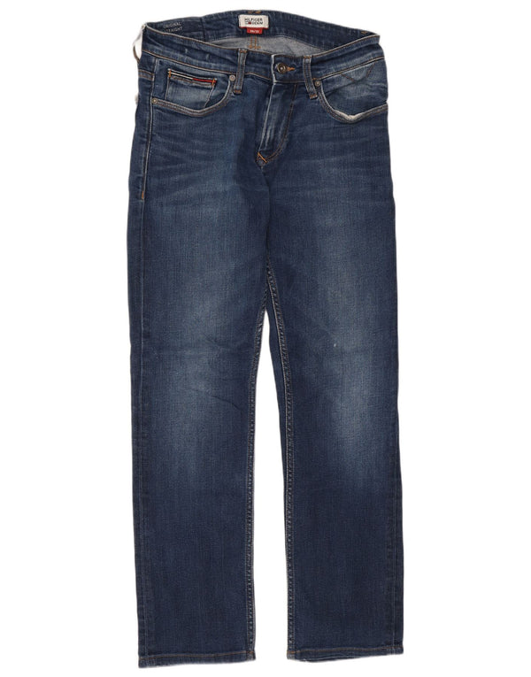 Jeans dritti da donna Tommy Hilfiger W30 L28 cotone blu