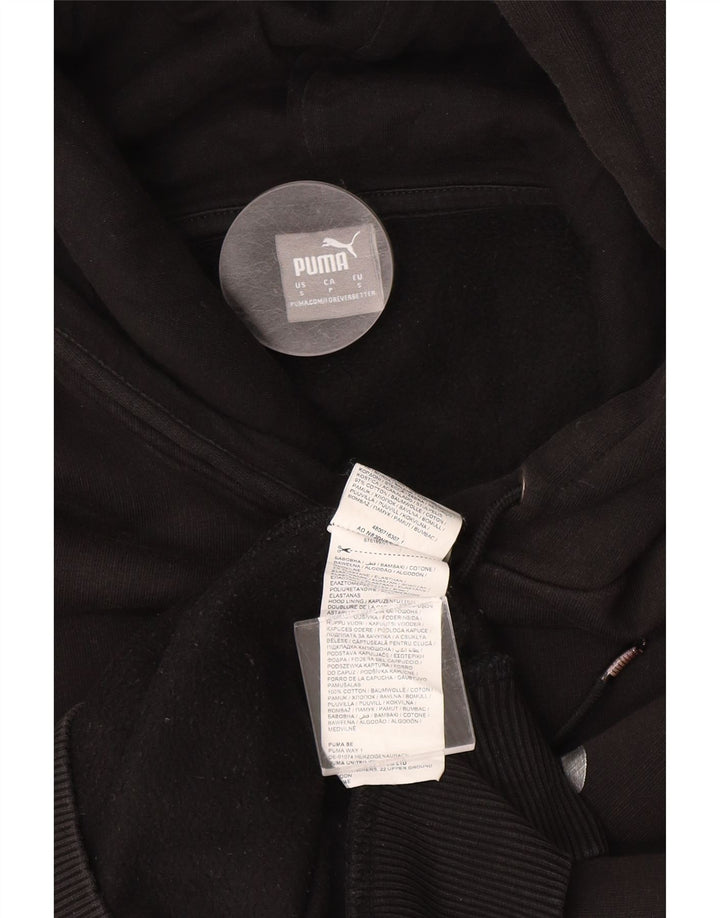 Felpa con cappuccio grafica PUMA da donna UK 10 piccola in cotone nero