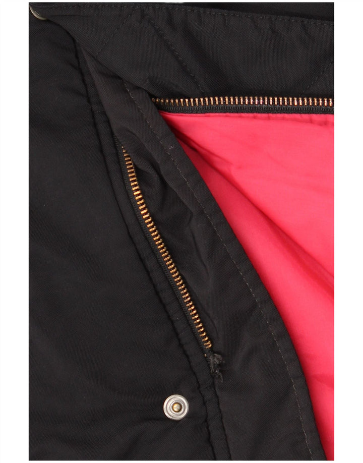 Cappotto imbottito con cappuccio da donna Lee UK 10 piccolo nero