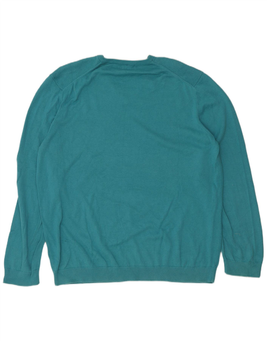 Maglione maglione con scollo a V da uomo Marks & Spencer 2XL cotone turchese